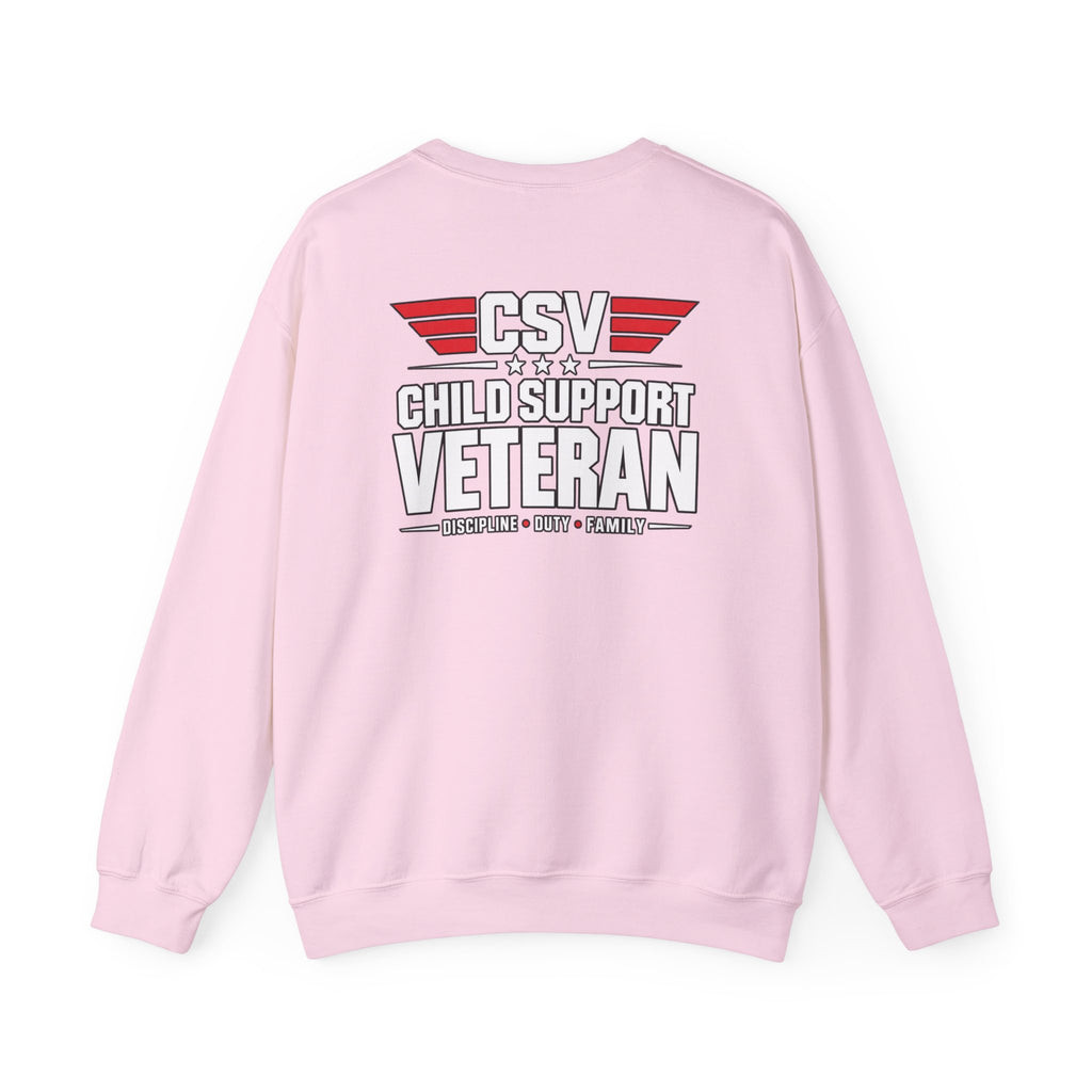 Child Support Veteran Crewneck Sweatshirt — CSV Emblem Pullover