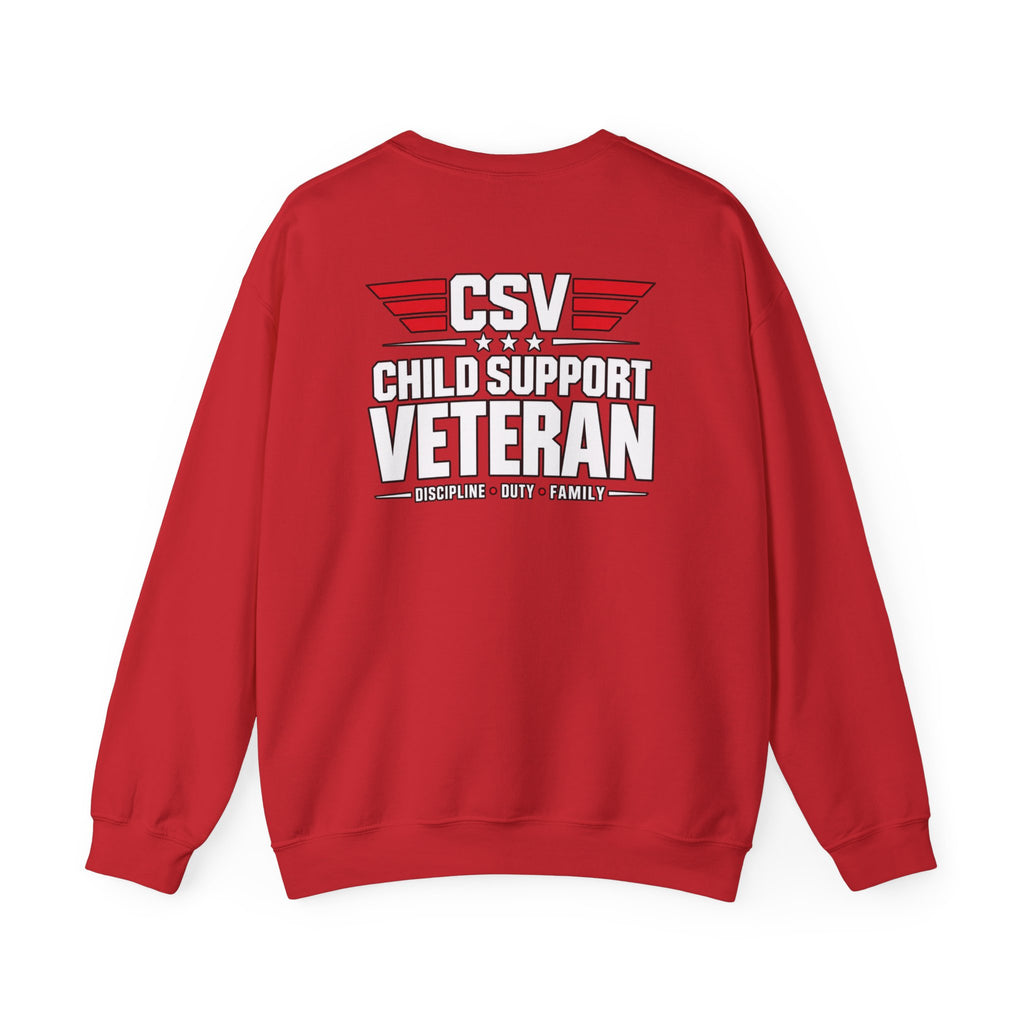 Child Support Veteran Crewneck Sweatshirt — CSV Emblem Pullover