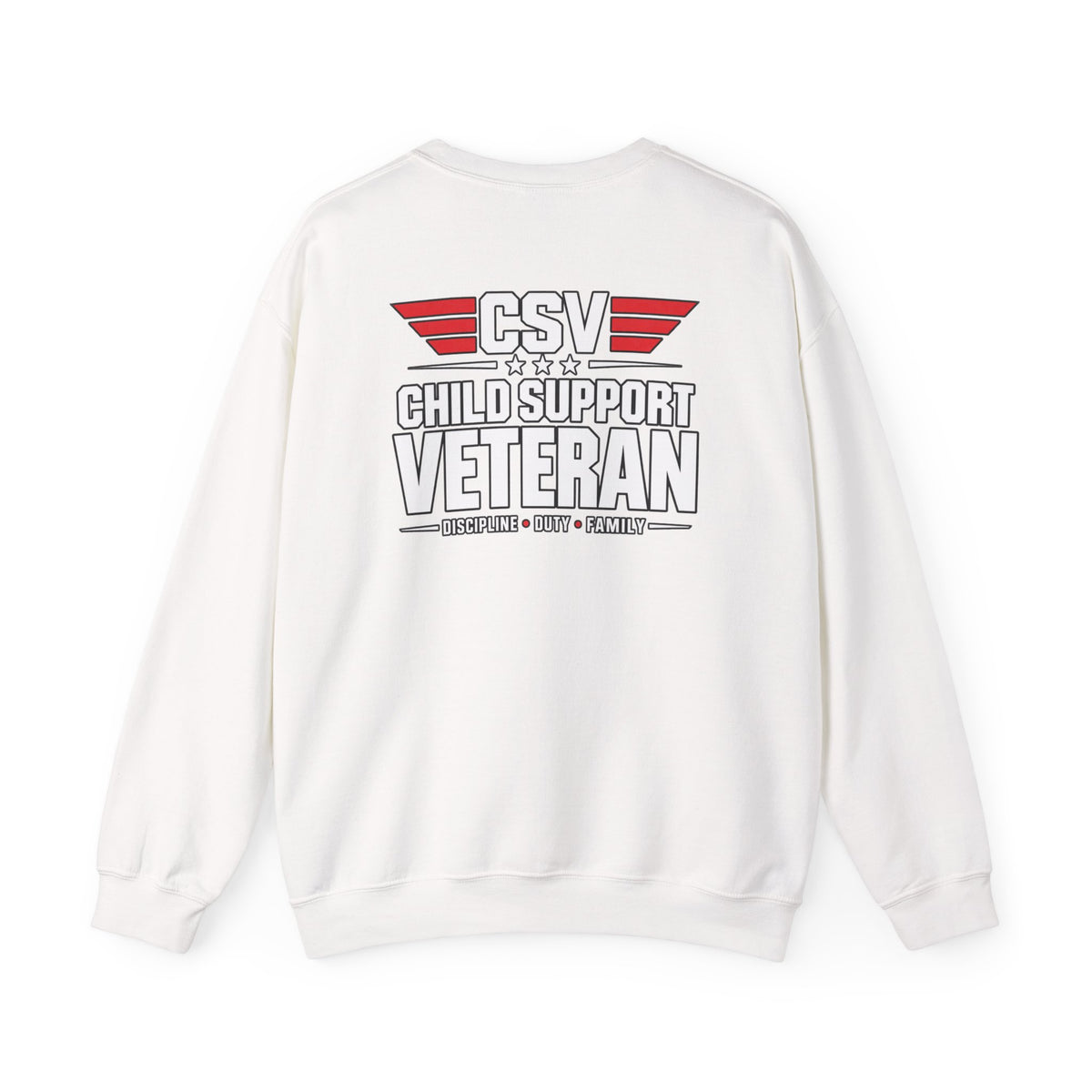 Child Support Veteran Crewneck Sweatshirt — CSV Emblem Pullover