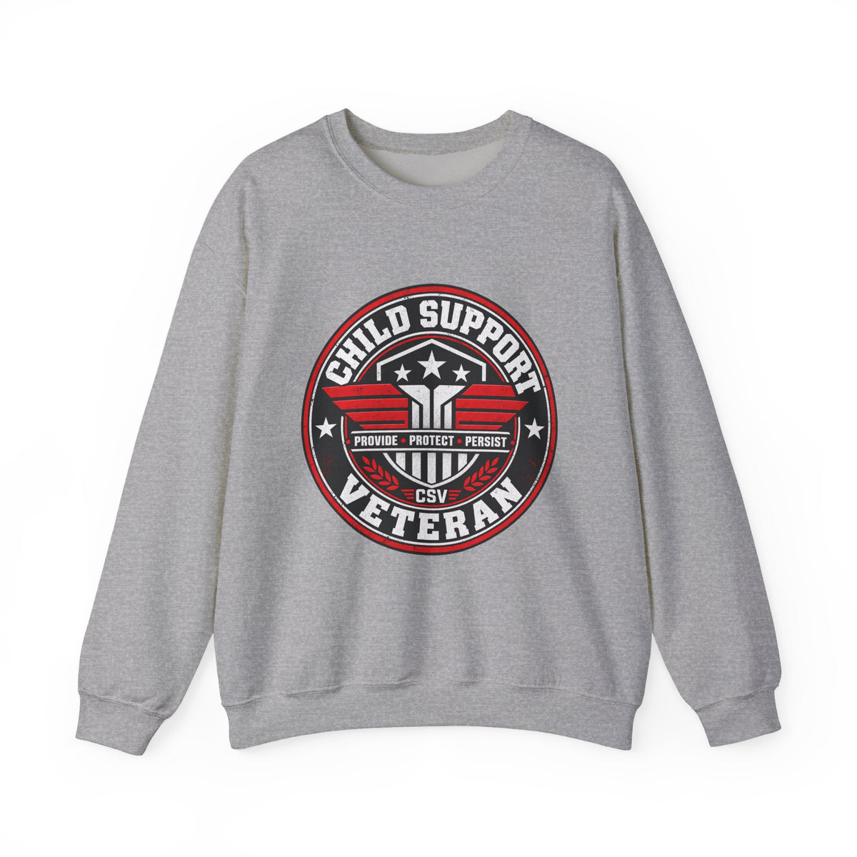 Child Support Veteran Crewneck Sweatshirt — CSV Emblem Pullover