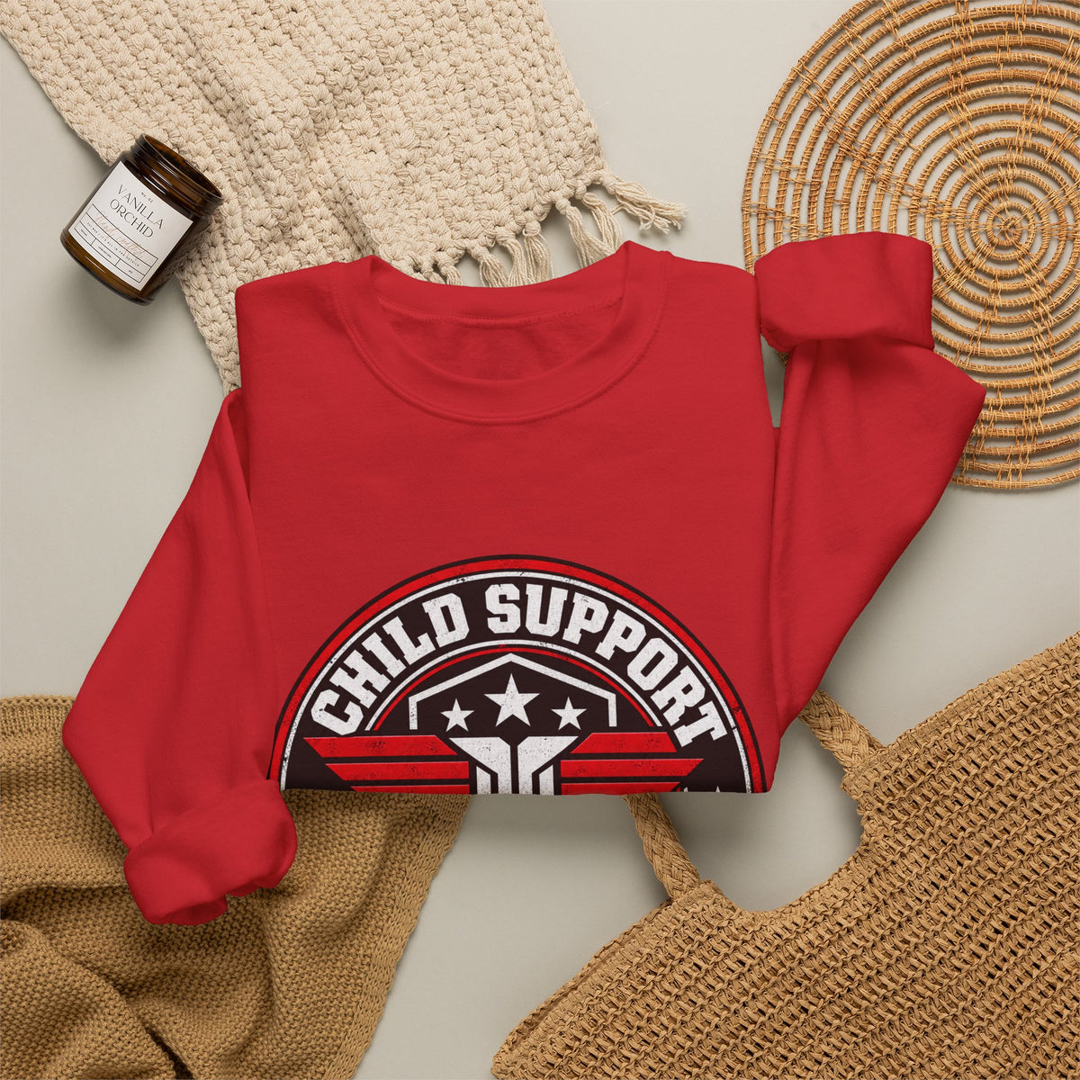 Child Support Veteran Crewneck Sweatshirt — CSV Emblem Pullover