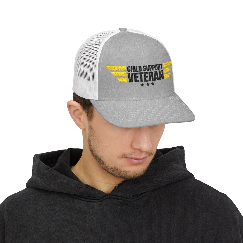 CSV Embroidered Trucker Cap — Retro Winged Logo Snapback