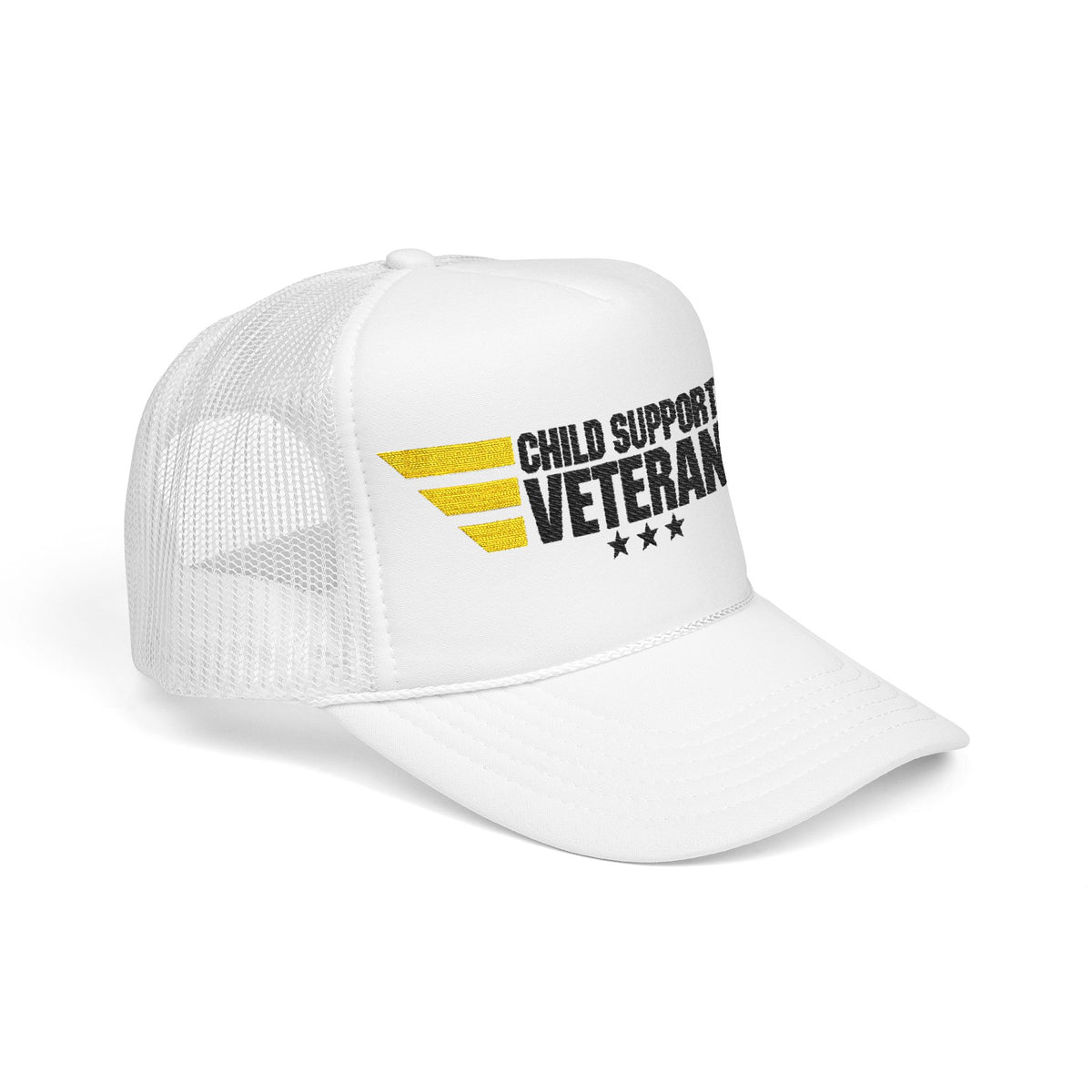 Veteran Wings Trucker Hat — Distressed 'Proud Support Veteran' Foam Cap
