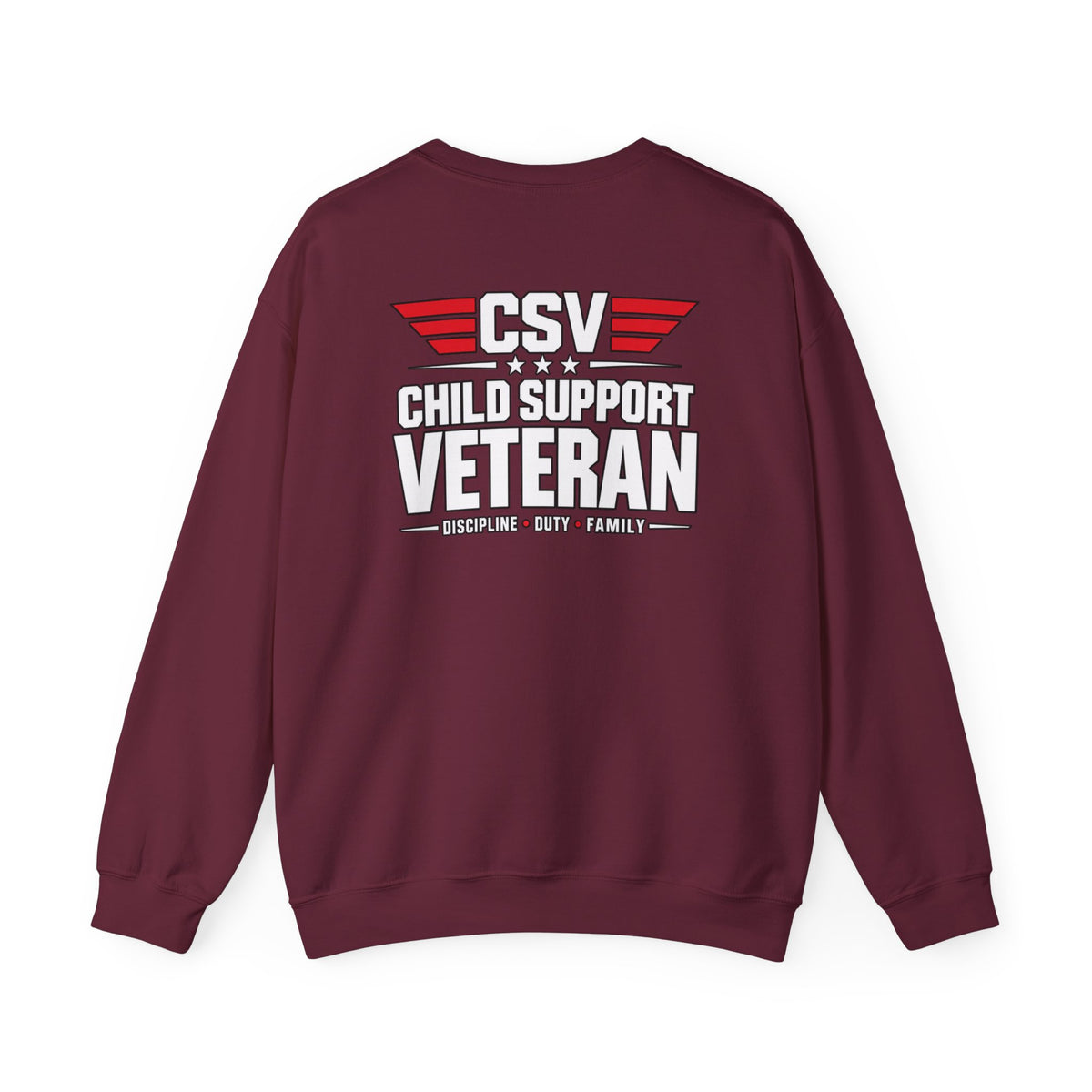 Child Support Veteran Crewneck Sweatshirt — CSV Emblem Pullover