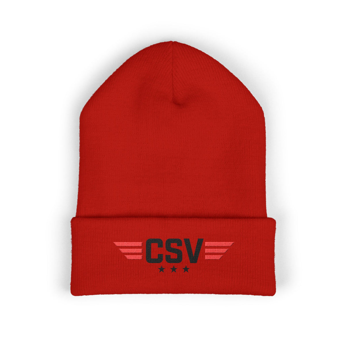CSV  Embroidered Beanie – Classic Cuffed Winter Hat