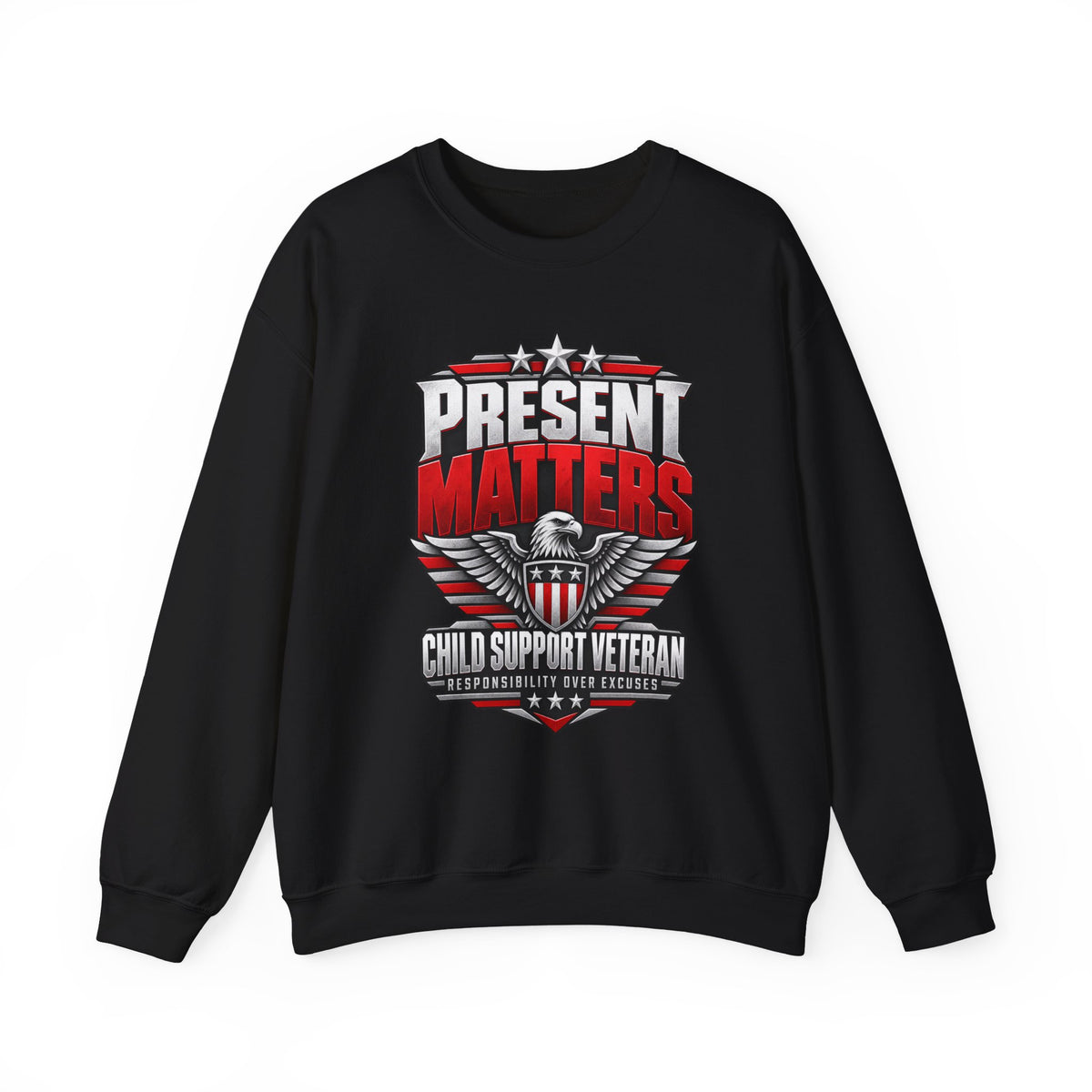 Child Support Veteran Crewneck Sweatshirt — CSV Emblem Pullover