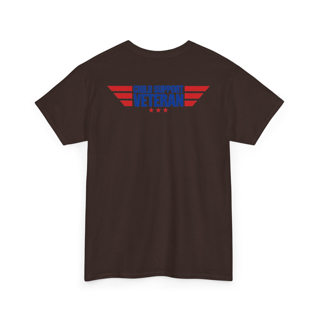 Raised By A Child Support Veteran T‑Shirt – Patriotic Military Tribute Tee