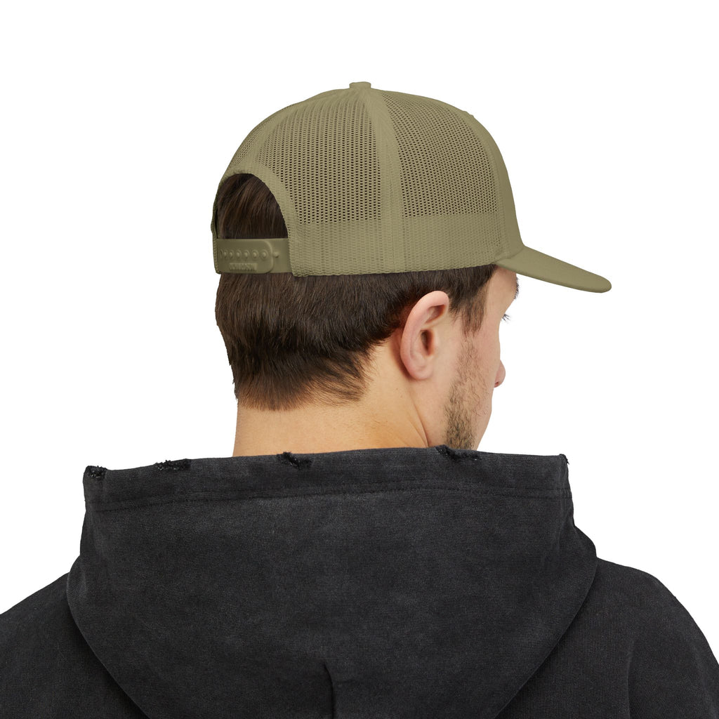 CSV Embroidered Trucker Cap — Retro Winged Logo Snapback