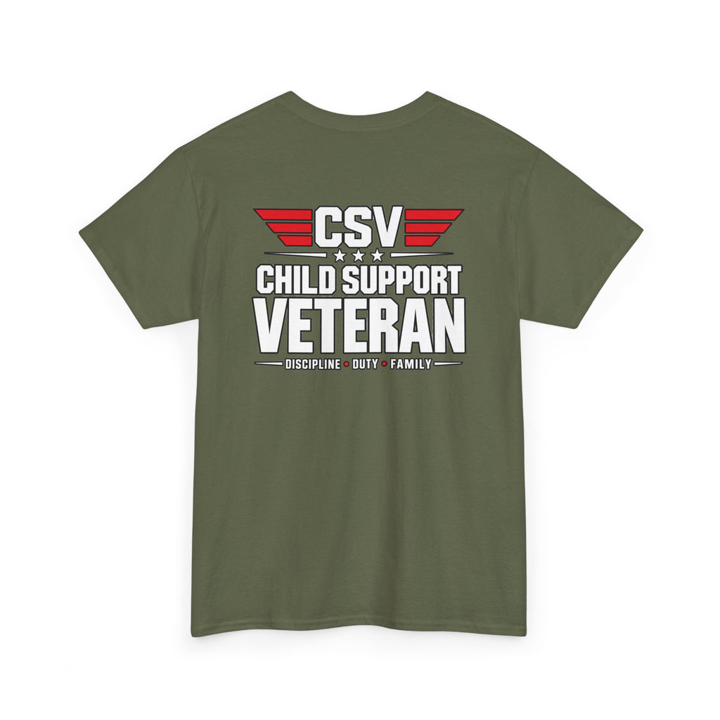 Child Support Veteran T-Shirt — "I Pay, I Pray, I Stay" Patriotic Military Support Tee