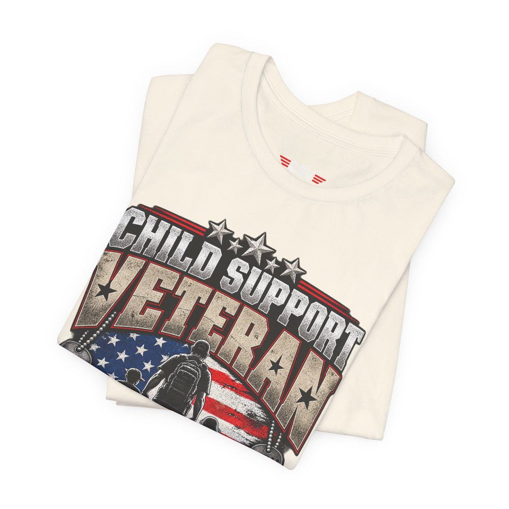 Child Support Veteran T-Shirt — "Still Standing, Still Providing" Patriotic Tee