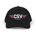 CSV Embroidered Trucker Cap — Retro Winged Logo Snapback