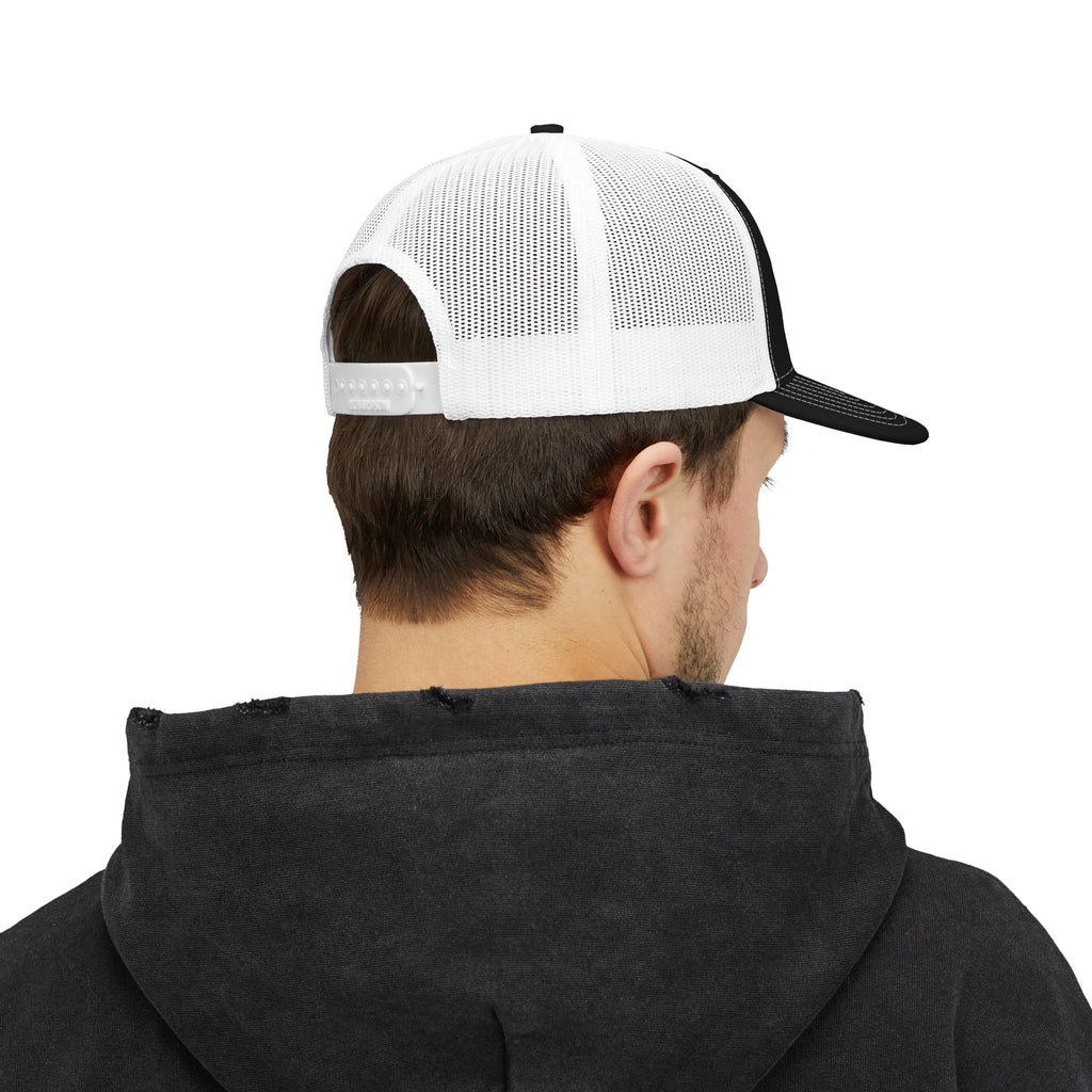 CSV Embroidered Trucker Cap — Retro Winged Logo Snapback