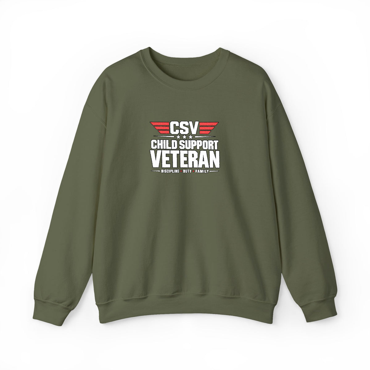 Veteran Dad Sweatshirt — Distressed USA Proud Veteran Crewneck