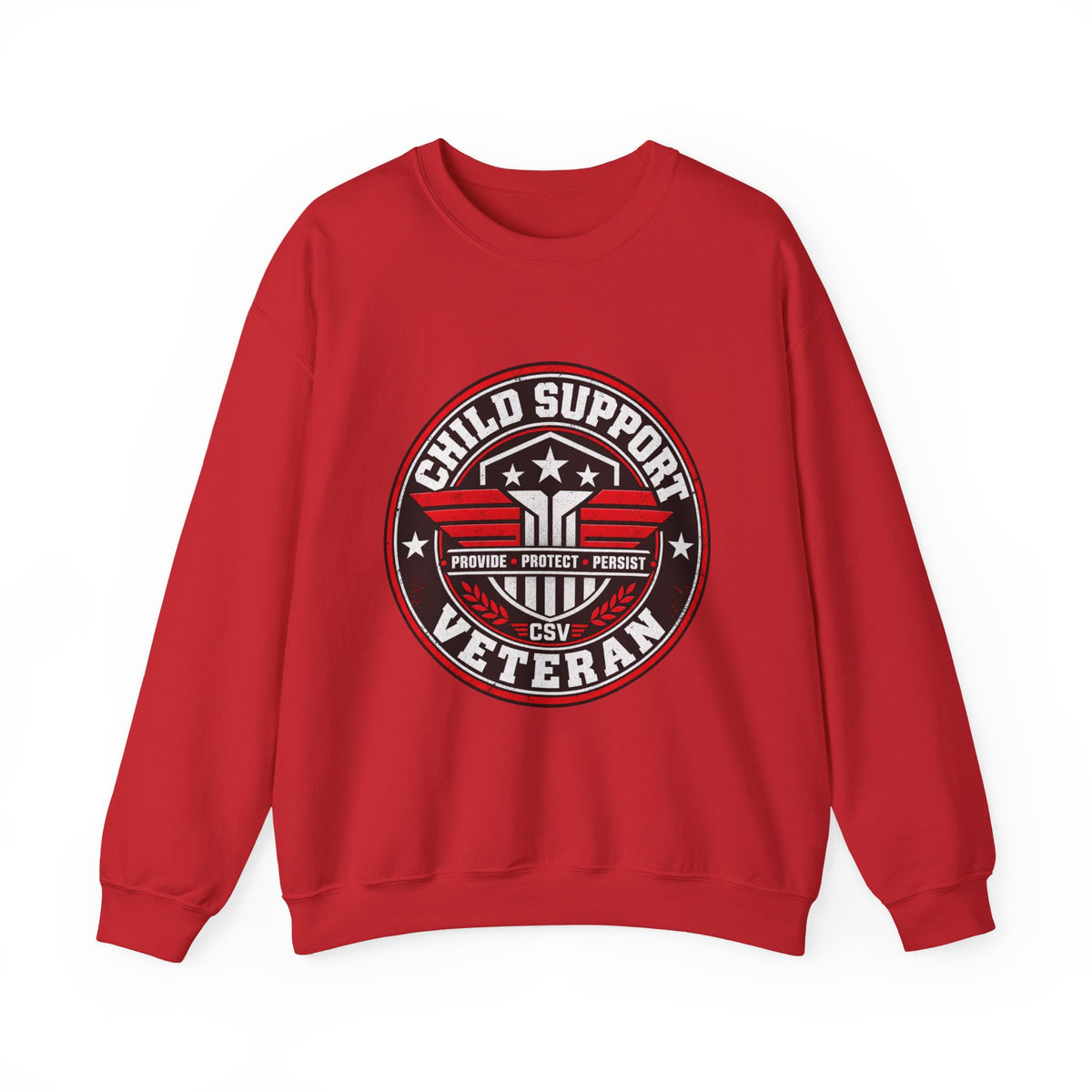 Child Support Veteran Crewneck Sweatshirt — CSV Emblem Pullover