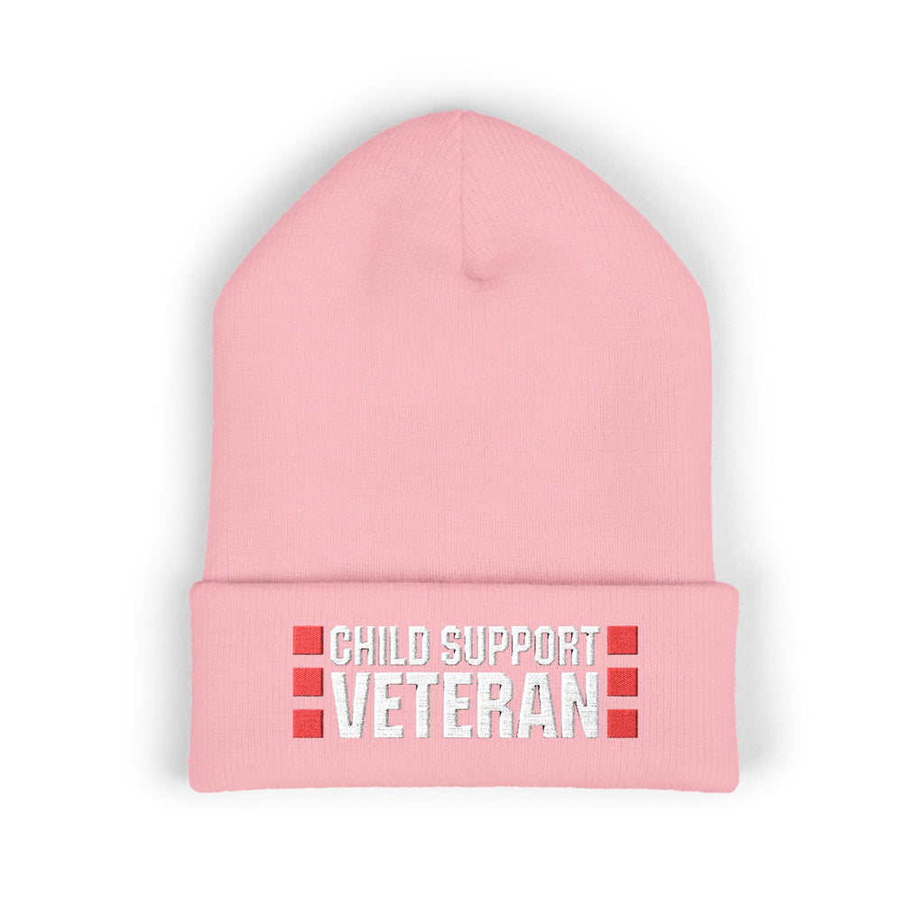 childsupportveteran Embroidered Beanie – Classic Cuffed Winter Hat