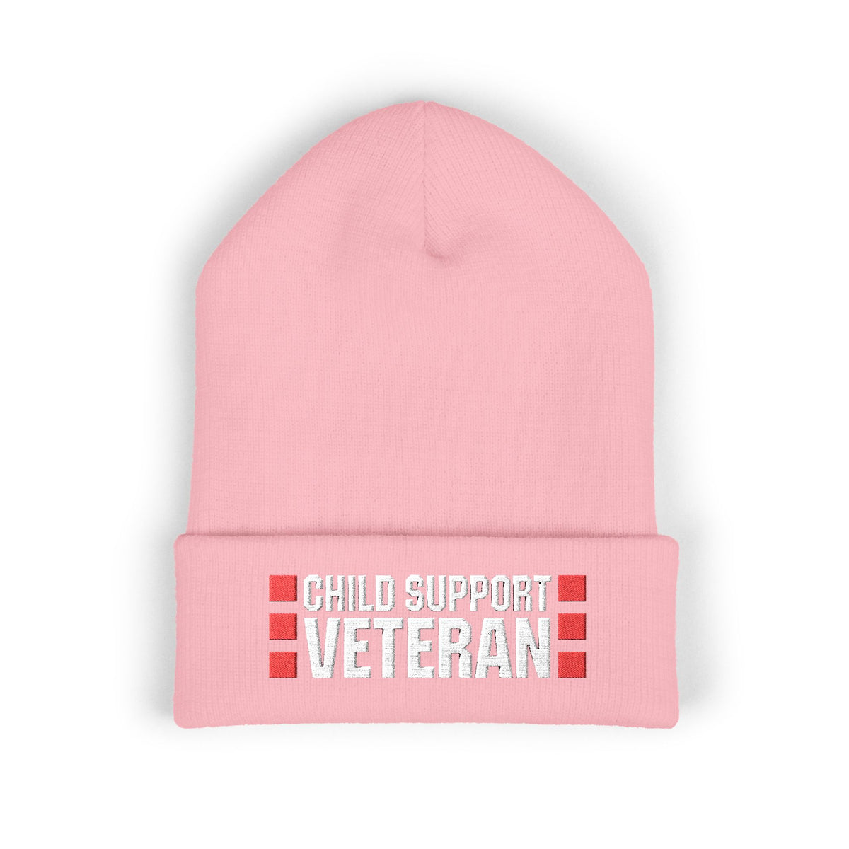 childsupportveteran Embroidered Beanie – Classic Cuffed Winter Hat