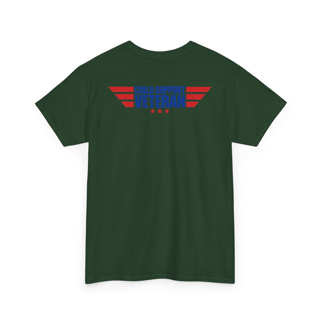 Raised By A Child Support Veteran T‑Shirt – Patriotic Military Tribute Tee