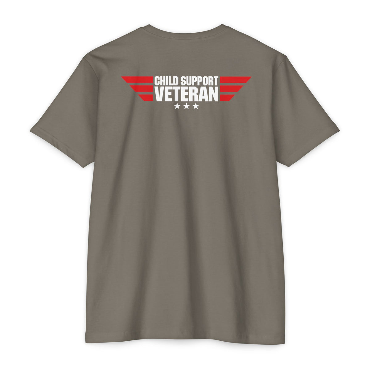 Child Support Veteran T-Shirt — "Real Parents Show Up" Patriotic Dad Shirt