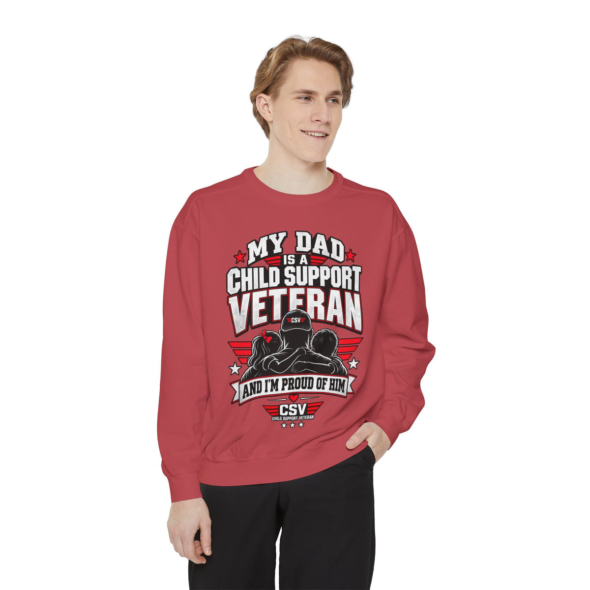 Child Support Veteran Sweatshirt – “My Dad Is A Child Support Veteran” Patriotic Crewneck