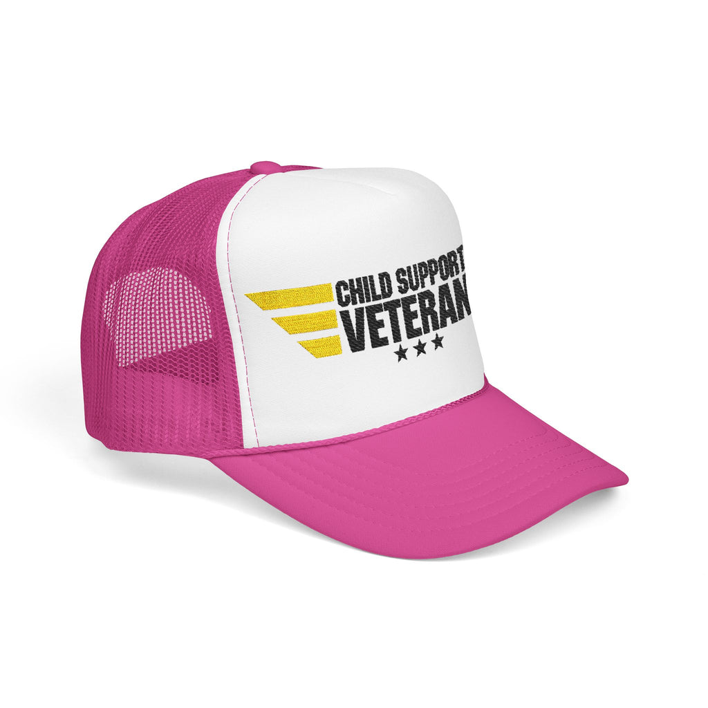 Veteran Wings Trucker Hat — Distressed 'Proud Support Veteran' Foam Cap
