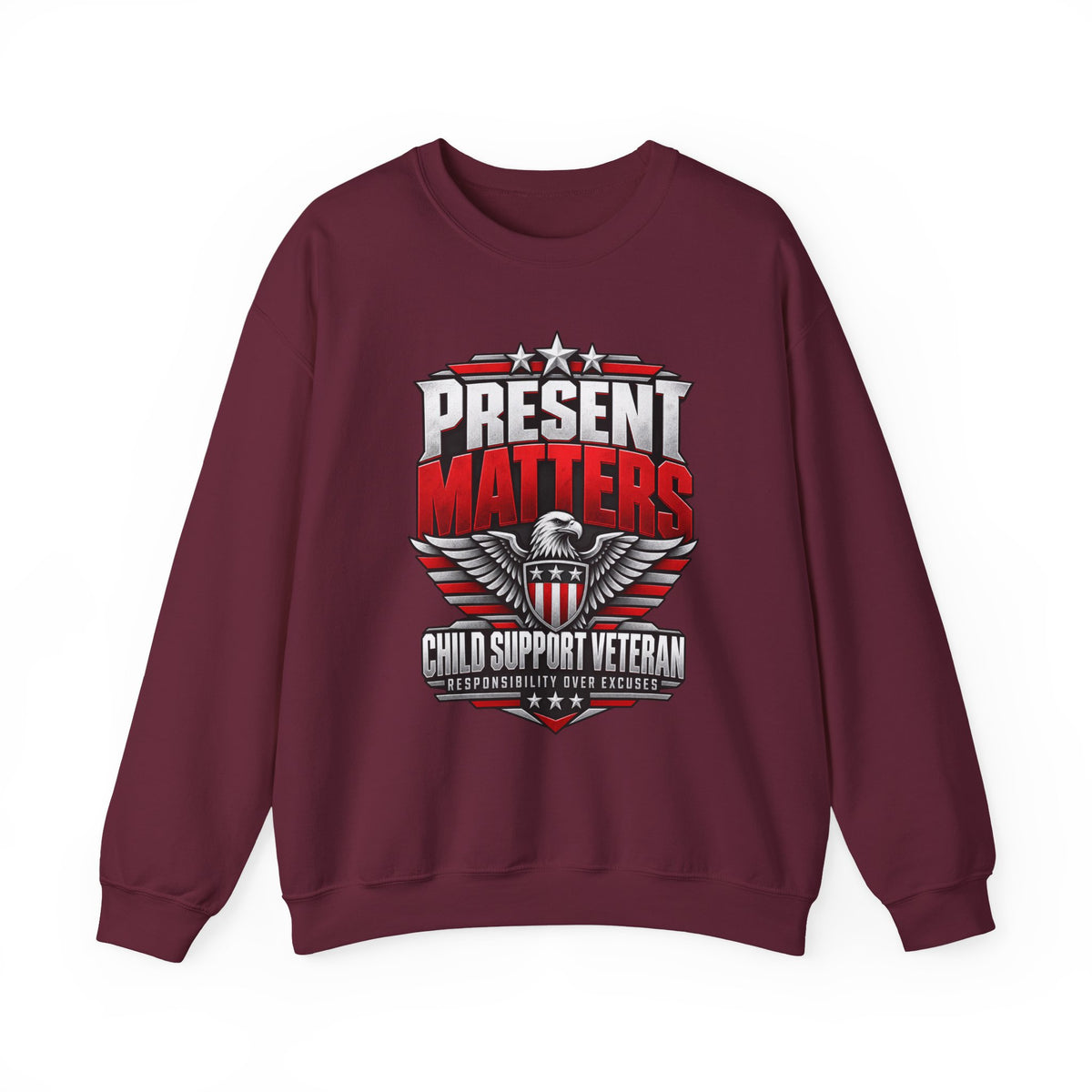 Child Support Veteran Crewneck Sweatshirt — CSV Emblem Pullover