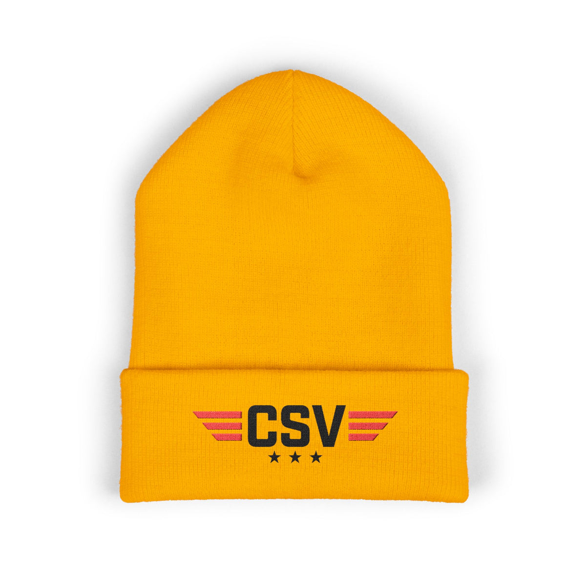 CSV  Embroidered Beanie – Classic Cuffed Winter Hat