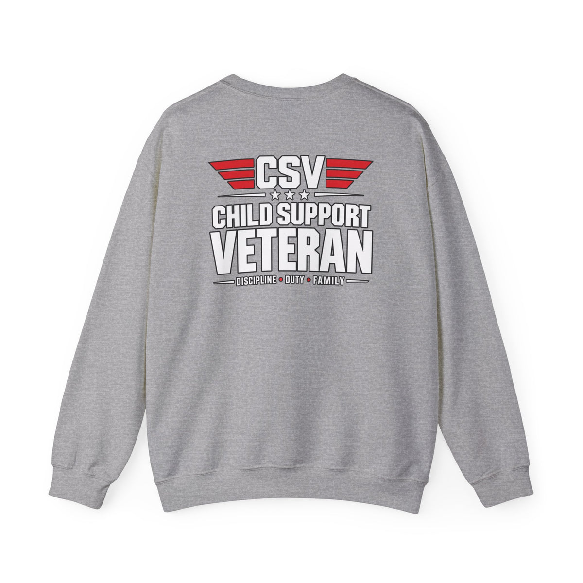 Child Support Veteran Crewneck Sweatshirt — CSV Emblem Pullover