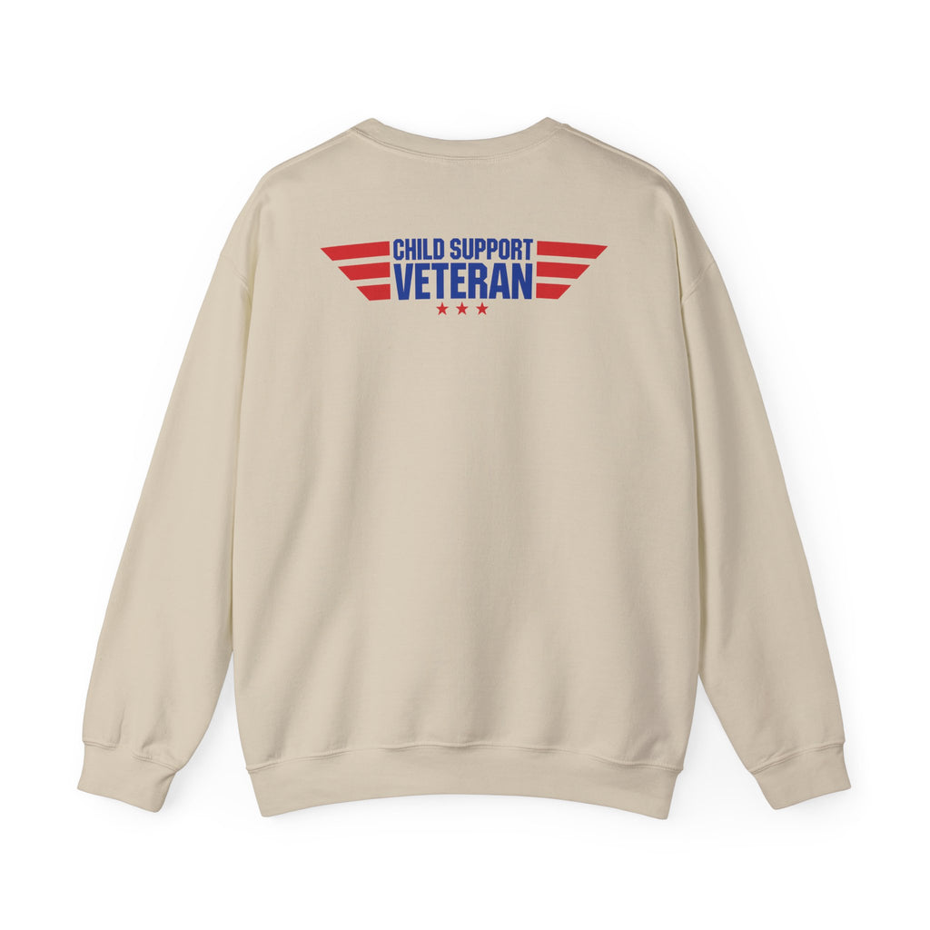 Crewneck Sweatshirt — Child Support Veteran Lion Graphic