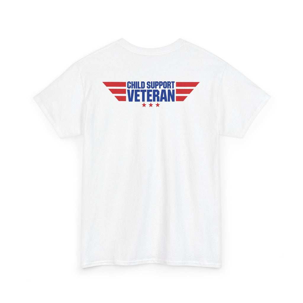Raised By A Child Support Veteran T‑Shirt – Patriotic Military Tribute Tee