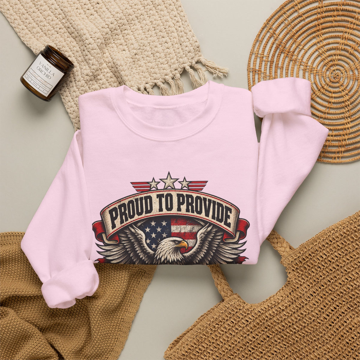 Child Support Veteran Crewneck Sweatshirt — CSV Emblem Pullover