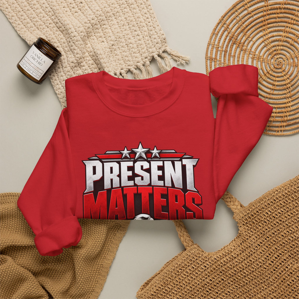 Present Matters Crewneck — Child Support Veteran Sweatshirt