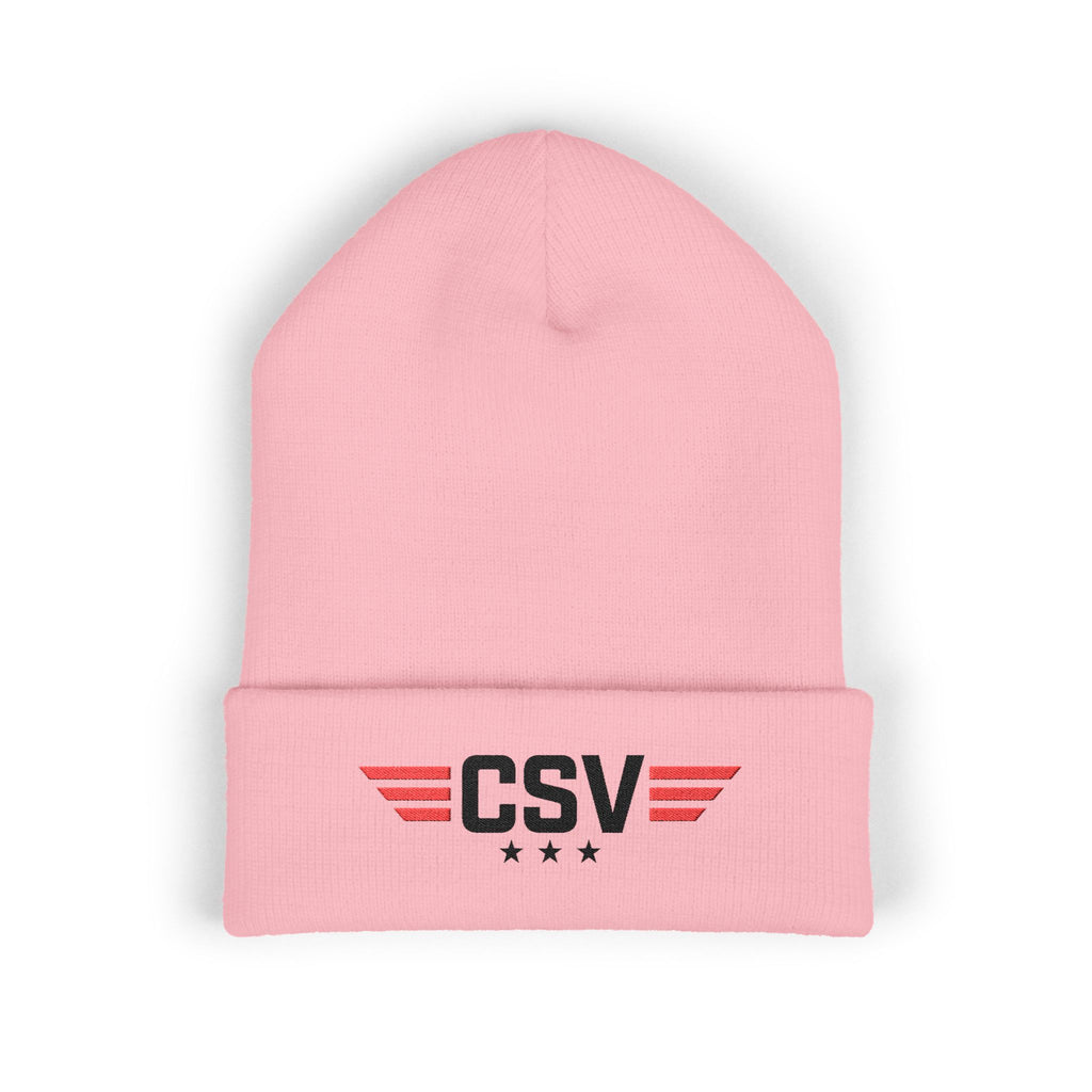CSV  Embroidered Beanie – Classic Cuffed Winter Hat
