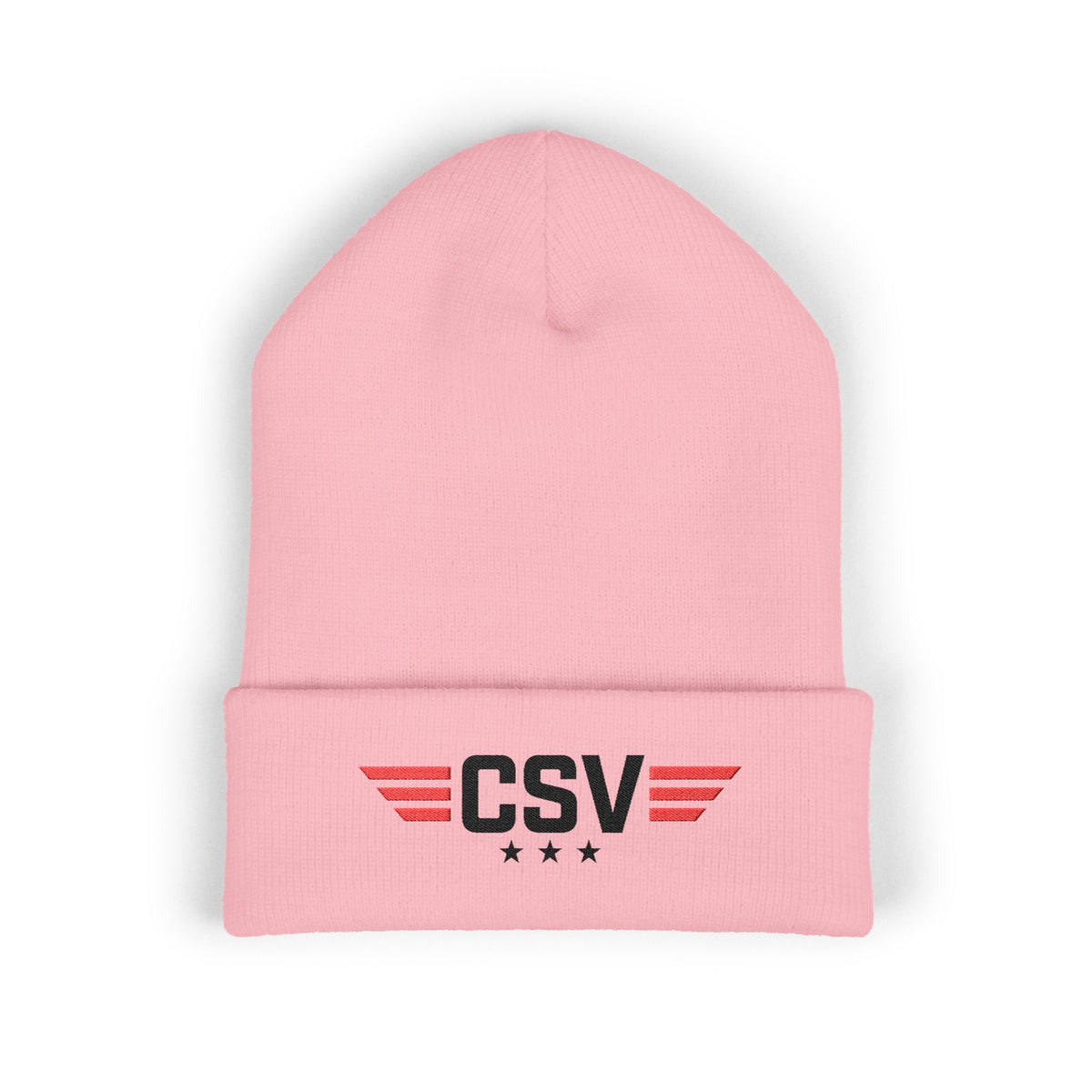 CSV  Embroidered Beanie – Classic Cuffed Winter Hat