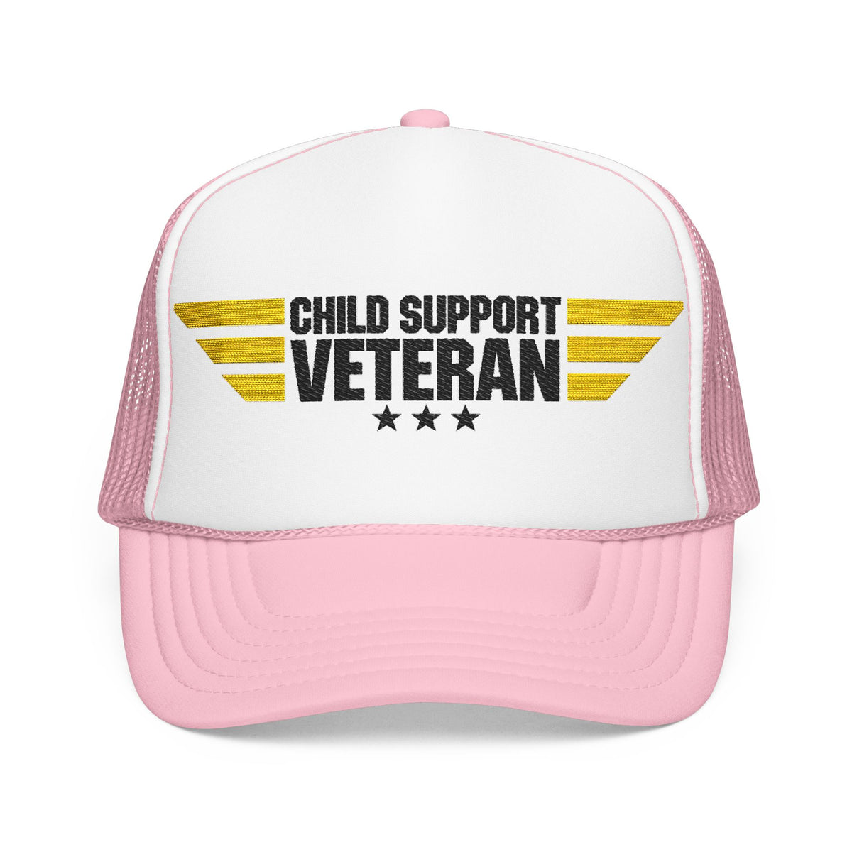 Veteran Wings Trucker Hat — Distressed 'Proud Support Veteran' Foam Cap