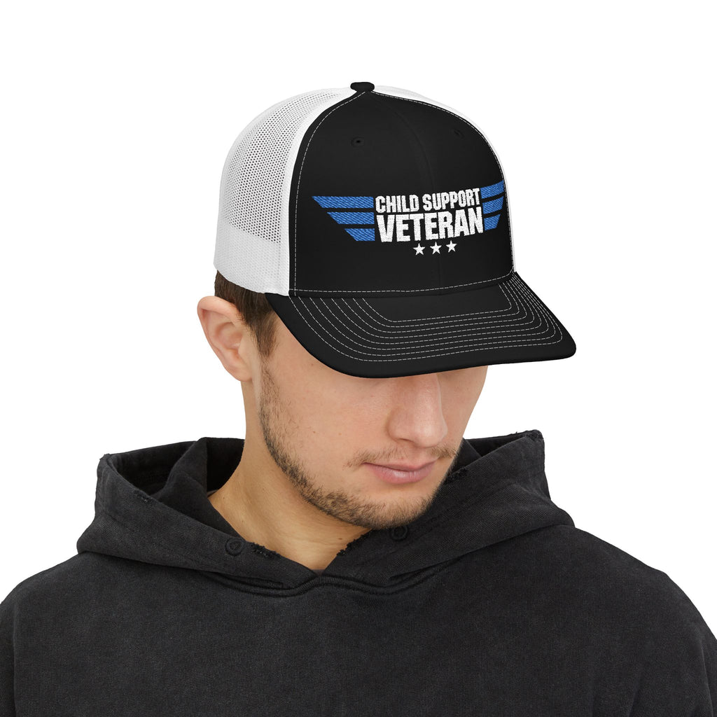 Embroidered Trucker Cap — Retro Winged Logo Snapback