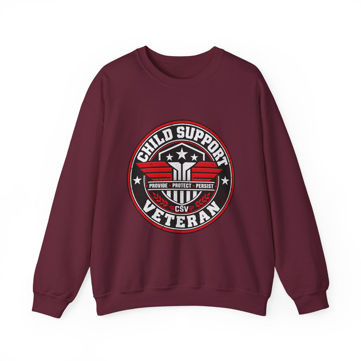 Child Support Veteran Crewneck Sweatshirt — CSV Emblem Pullover