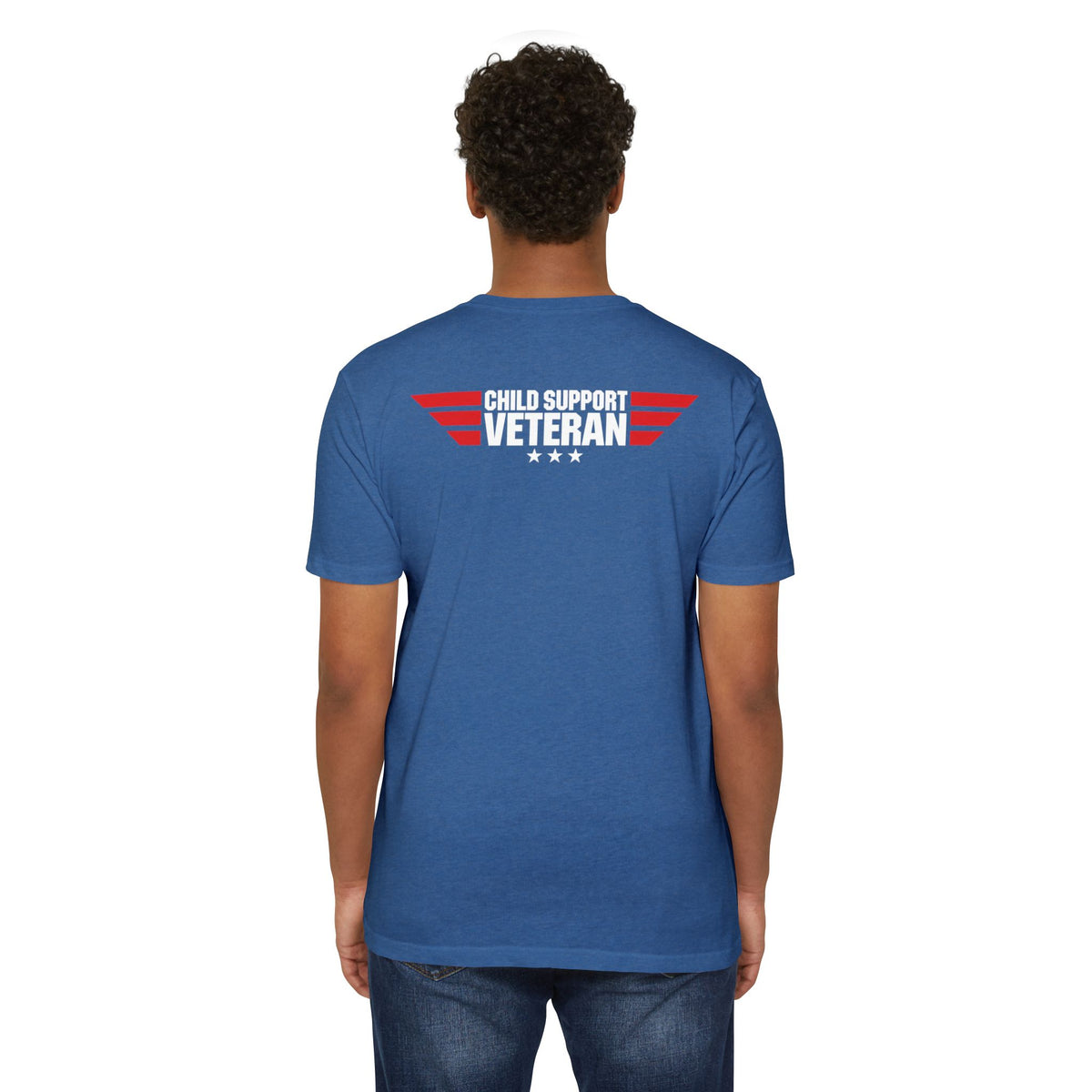 Child Support Veteran T-Shirt — "Real Parents Show Up" Patriotic Dad Shirt