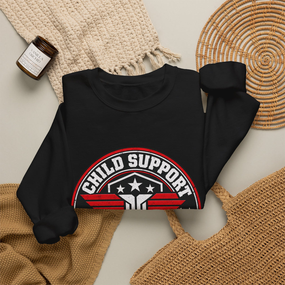 Child Support Veteran Crewneck Sweatshirt — CSV Emblem Pullover