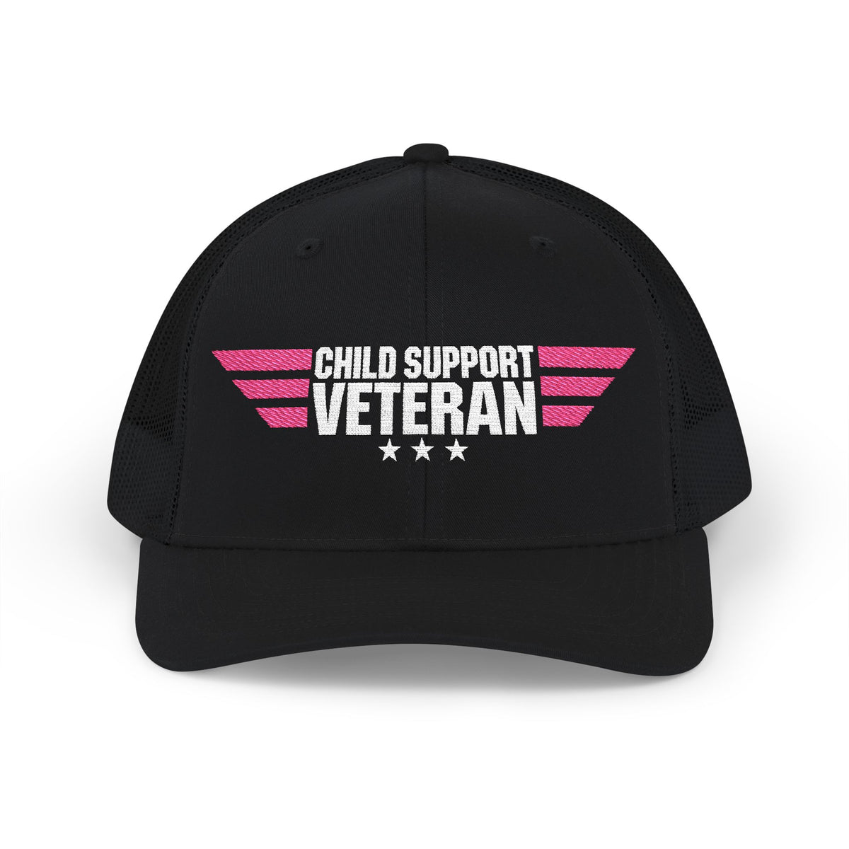Embroidered Trucker Cap — Retro Winged Logo Snapback