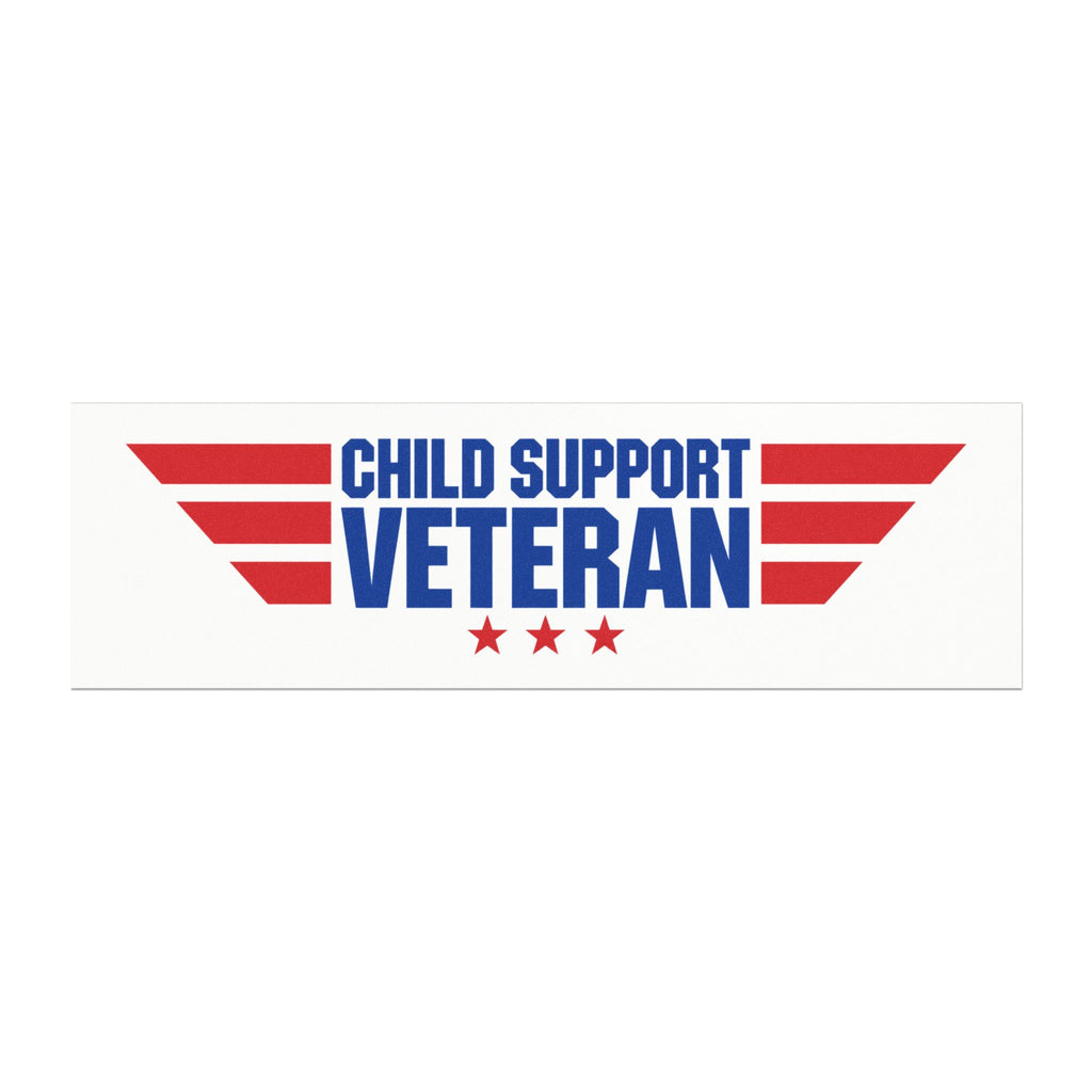 Child Support Veteran Car Magnet — Patriotic Red & Blue Vehicle Magnet