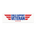 Child Support Veteran Car Magnet — Patriotic Red & Blue Vehicle Magnet