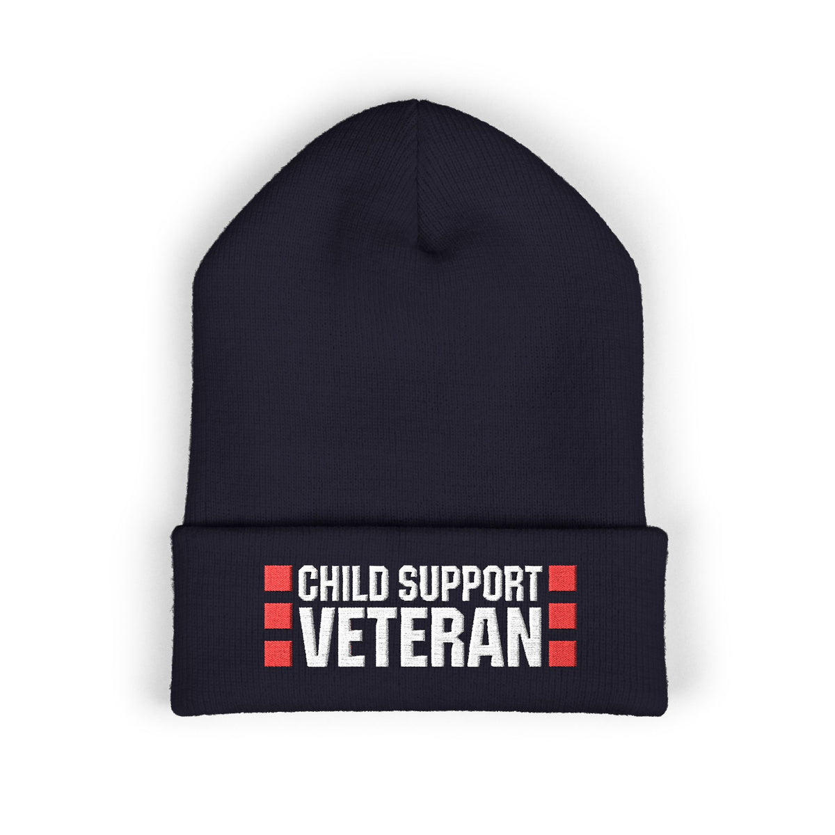 childsupportveteran Embroidered Beanie – Classic Cuffed Winter Hat