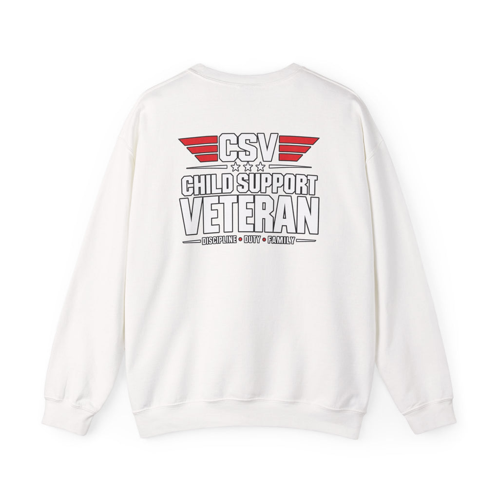 Child Support Veteran Crewneck Sweatshirt — CSV Emblem Pullover