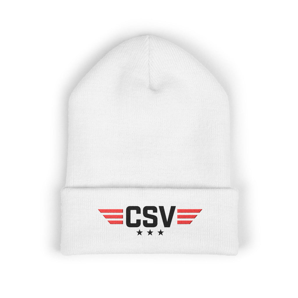 CSV  Embroidered Beanie – Classic Cuffed Winter Hat