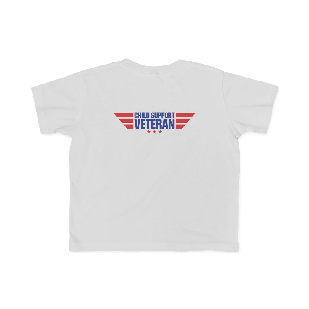 Toddler Tee - "My Dad Child Support Veteran" Patriotic Military Kids Shirt