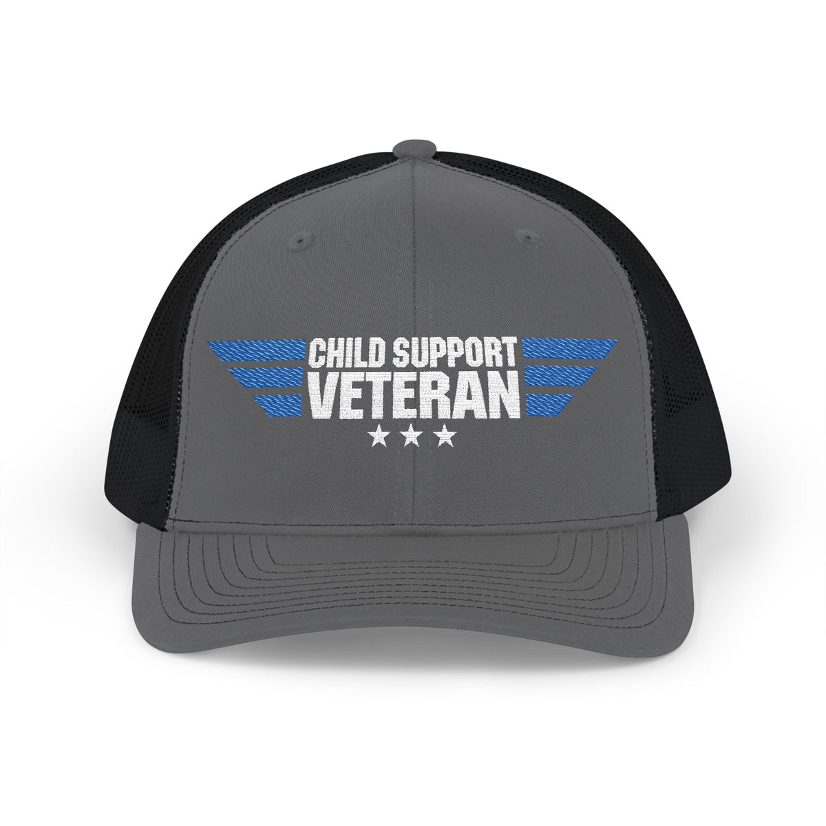 Embroidered Trucker Cap — Retro Winged Logo Snapback