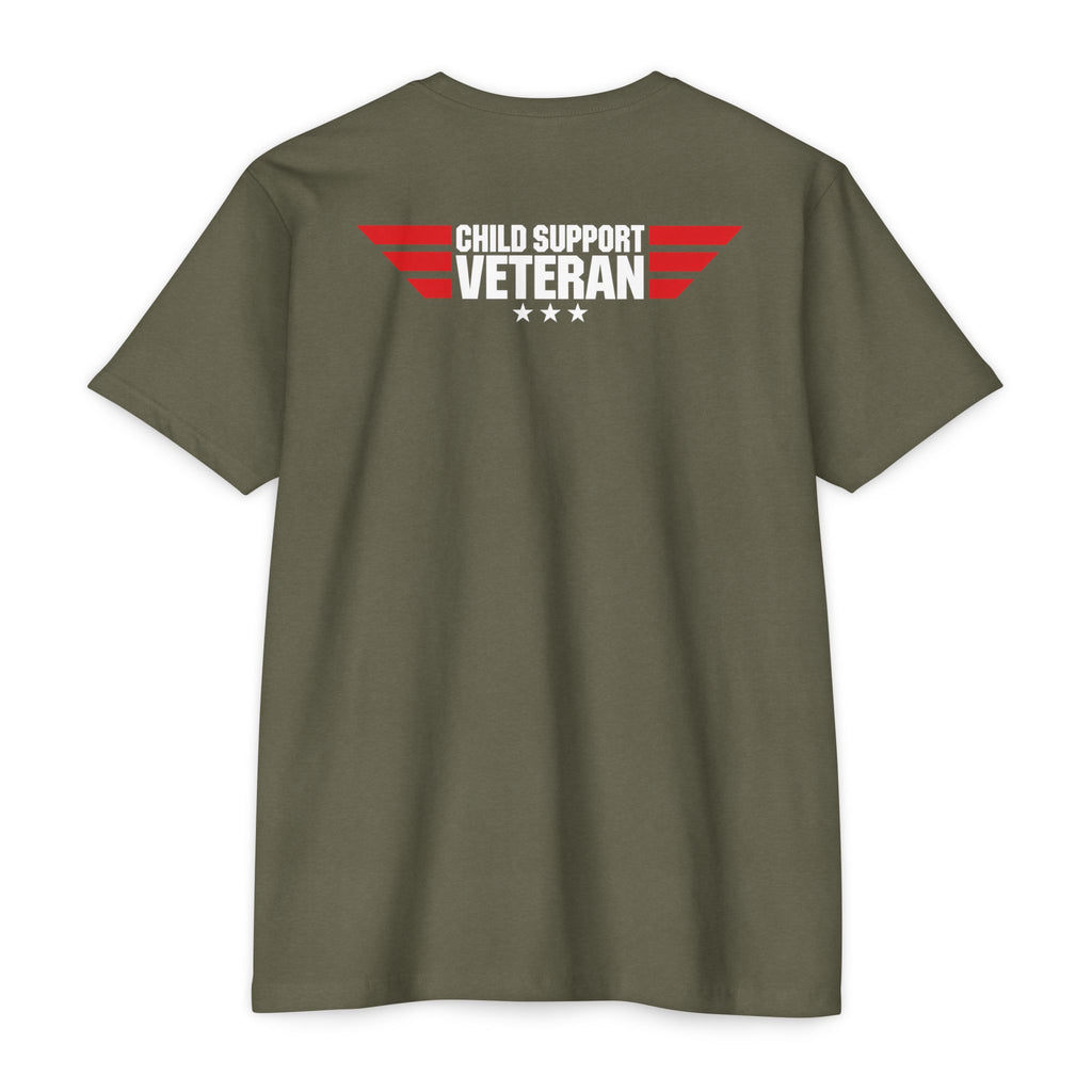 Child Support Veteran T-Shirt — "Real Parents Show Up" Patriotic Dad Shirt