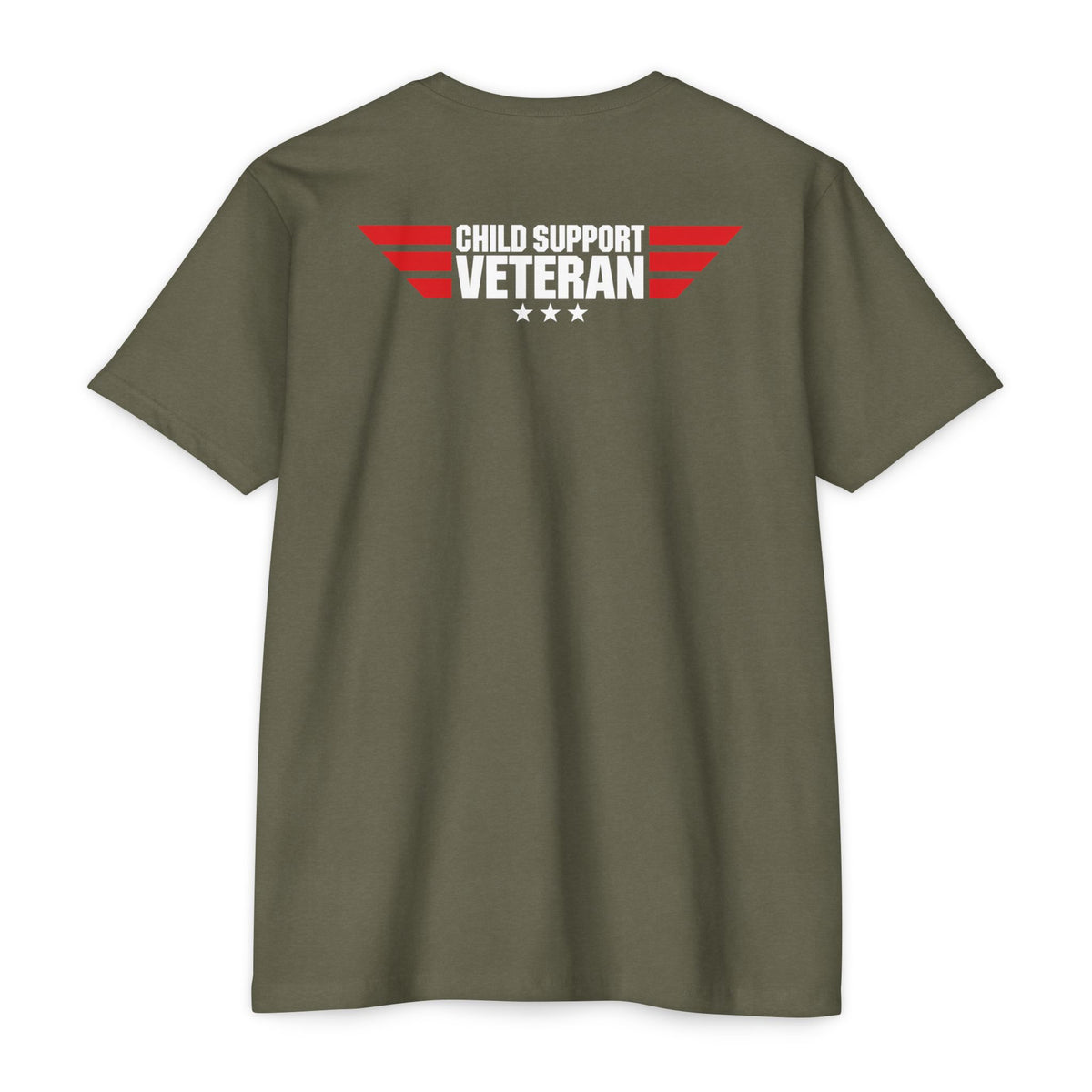 Child Support Veteran T-Shirt — "Real Parents Show Up" Patriotic Dad Shirt