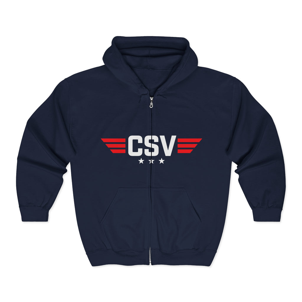 CSAF Support Veteran Zip Hoodie – "Civil Support Veteran (CSV)" Military Tribute