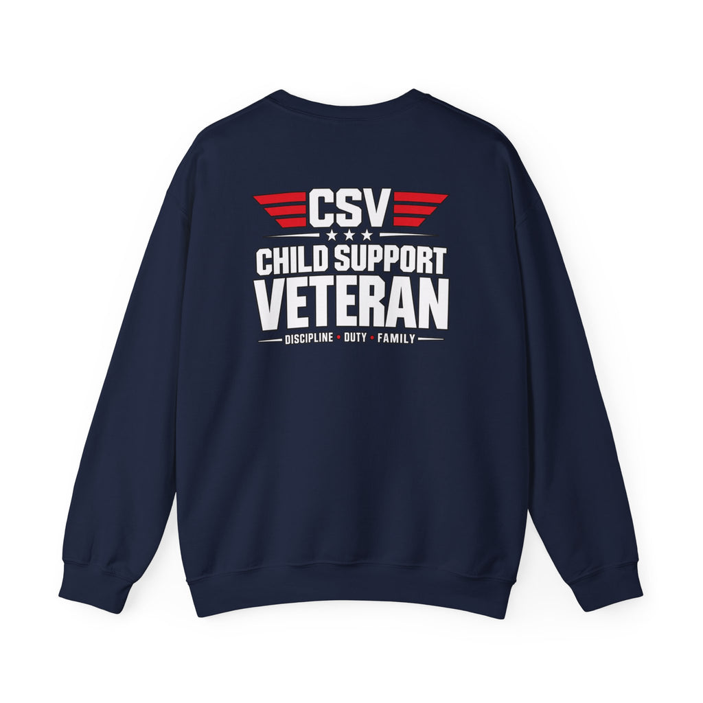 Child Support Veteran Crewneck Sweatshirt — CSV Emblem Pullover